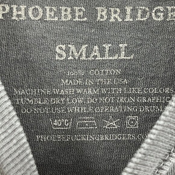 Phoebe Bridgers Cut Off Skeleton Punisher Skull Lightning Graphic Tee - Picture 8 of 9